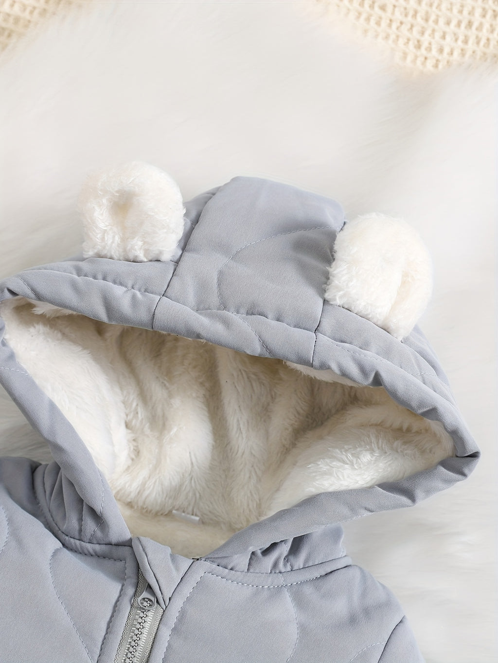 Baby Thickened Romper Autumn and Winter Outdoor Suit Newborn Set with Fleece Lining Zipper for 0-1 Year Old Youngsters' Clothes Christmas/Halloween/Thanksgiving Day, for Outdoor