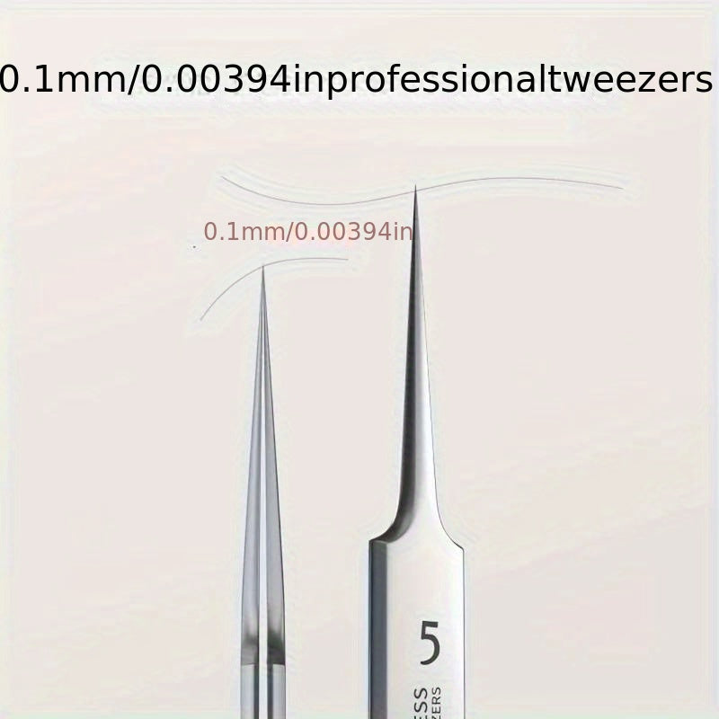 1 Pack Extra Fine No. 5 Blackhead Tweezers - Facial Beauty Remove