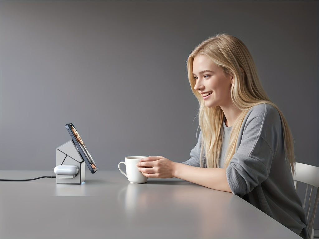 ZEEHOO CubeTrick-X 3-in-1 Magnetic Wireless Charging Station With 30W Charger, All-in-One Charger For IPhone 15 14 13 12, For Samsung S24/S24/S22/S21, For Pixel, For Apple Watch & Smart Watch, For AirPods & Earbuds, 15W Qi2 F