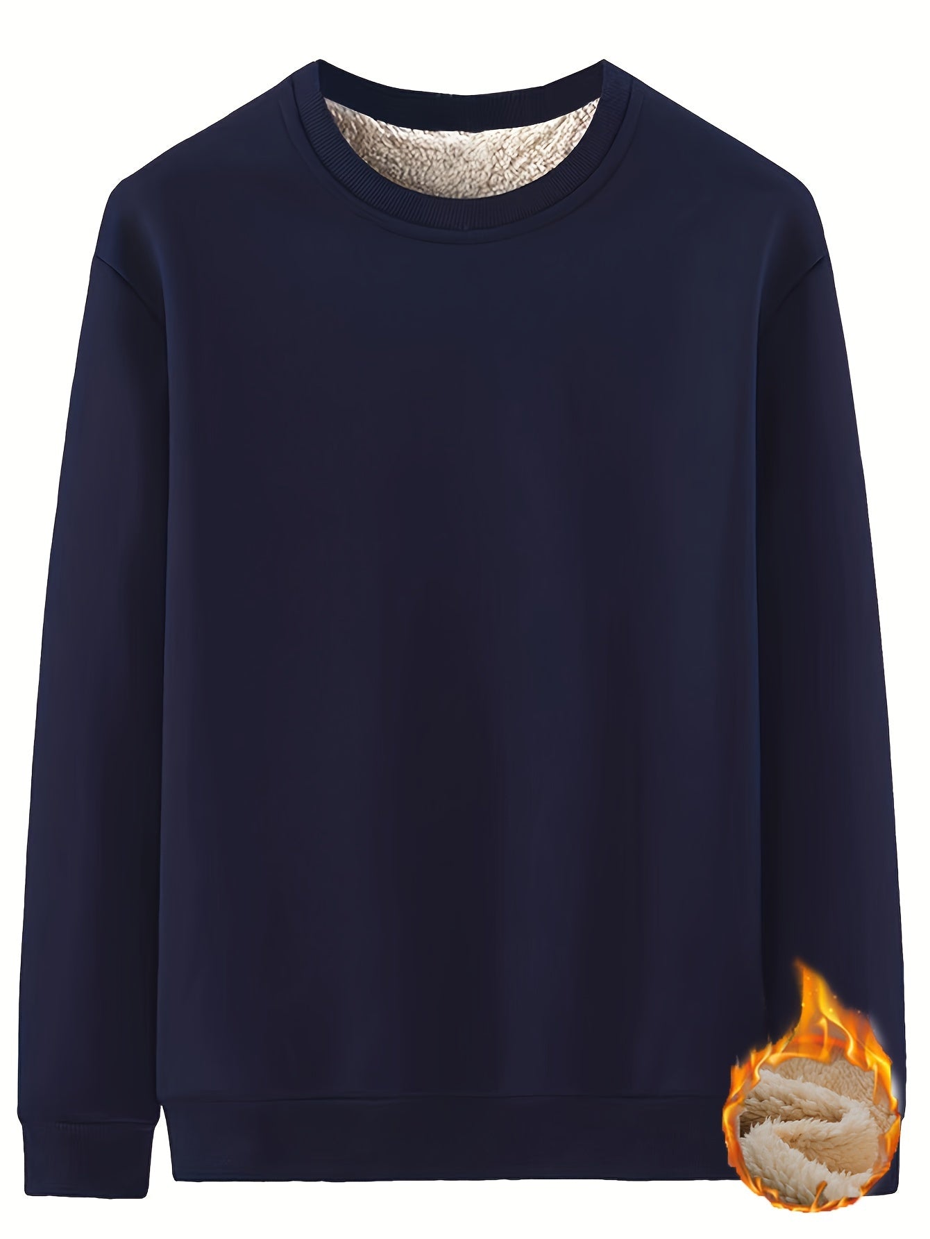 New Men's Casual Fashionable Solid Color Crew Neck Sweatshirts For Autumn And Winter