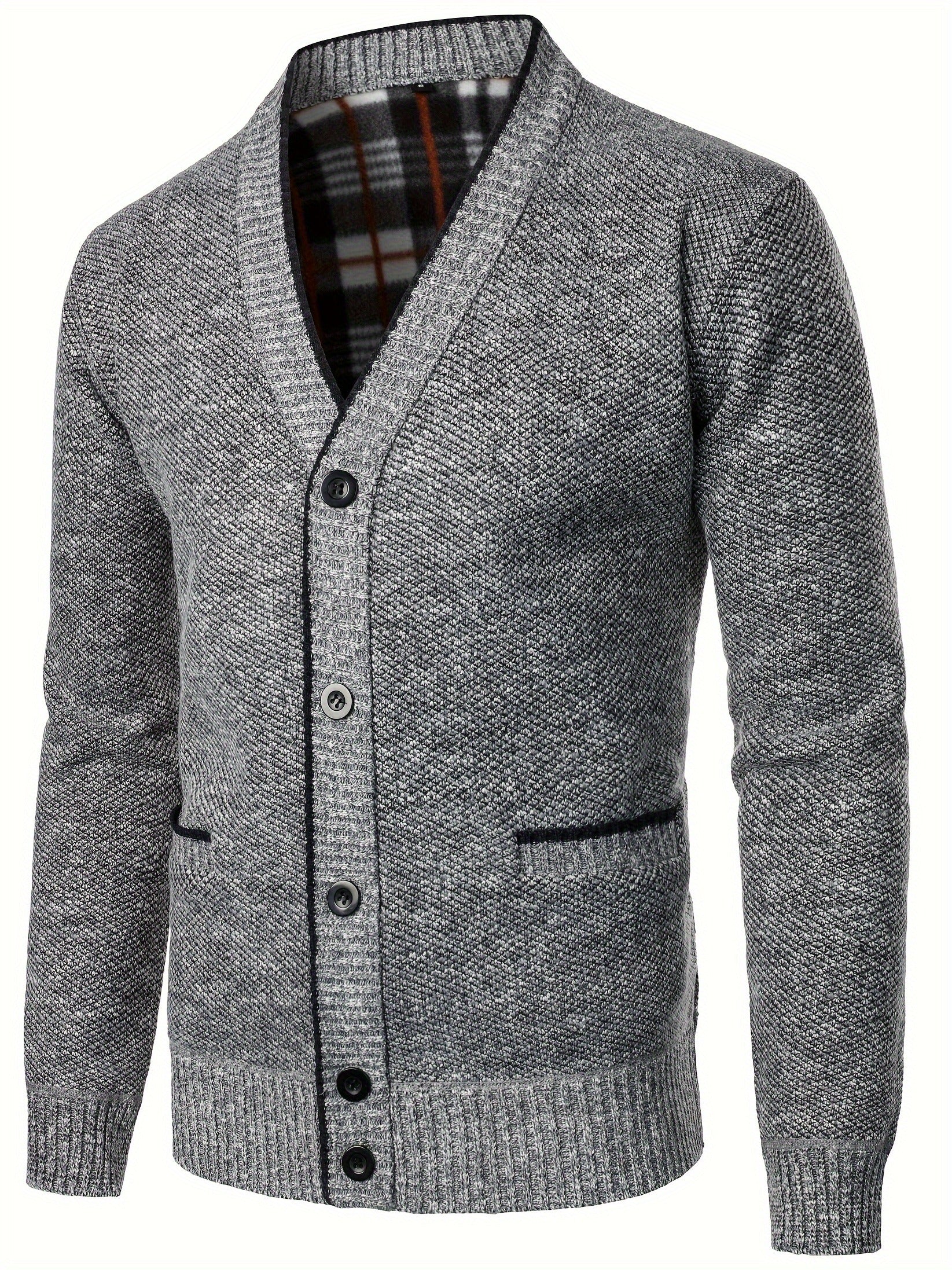 Men's V-neck Cardigan Casual Knit Jacket For Fall Winter Men Clothes Best Sellers