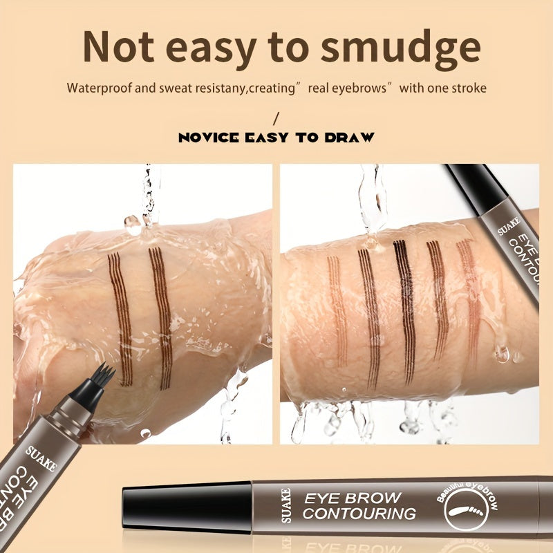 Waterproof Eyebrow Tattoo Pen - Long-Lasting Microblading Pencil with Precision Applicator for Natural, Clear Brows - Perfect Gift for Women