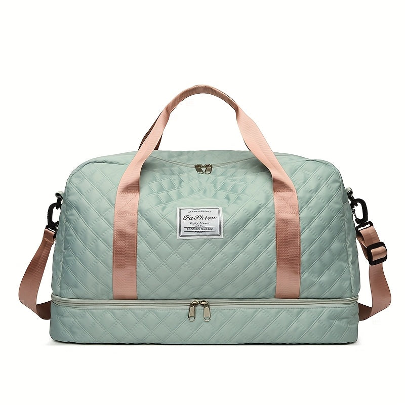 [Luxury Travel Bag] Extra Large Luxury Women's Gym Duffel Travel Bag | Multifunctional with Wet/Dry Separation, Convenient Side Pockets, and Independent Shoe Compartment - Lightweight Maternity Bag Storage Bag for Short Trip