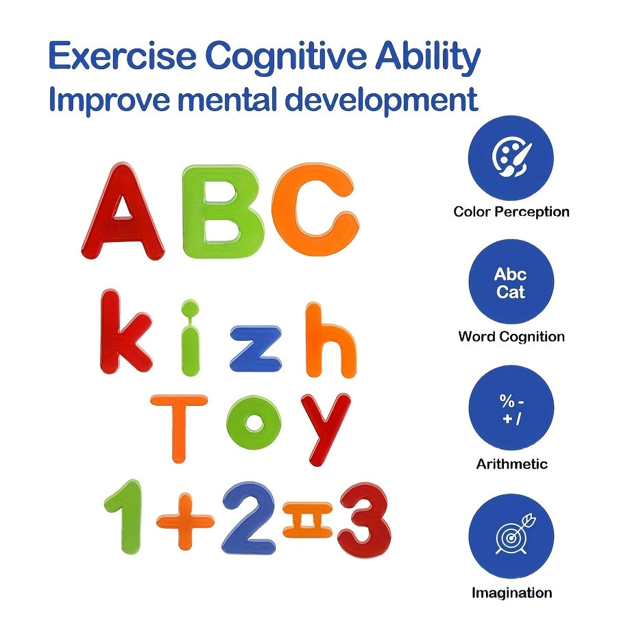 Plastic Alphabet Magnets for Children, Featuring Magnetic Letters And Numbers for Educational Purposes. Ideal for Spelling And Counting, These 80pcs Sets Include Both Uppercase And Lowercase Letters, Making Them Perfect Learn