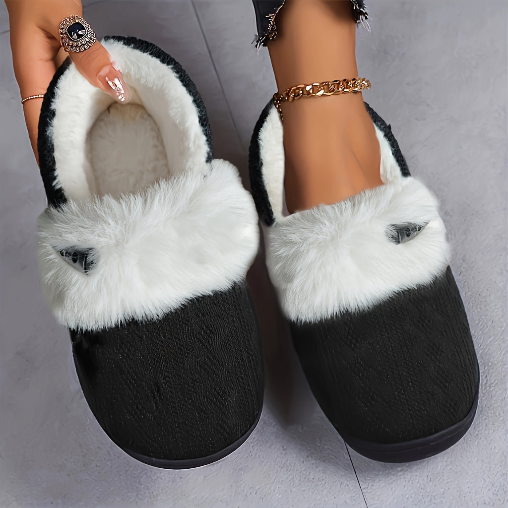 Women'S Plush Slippers - Winter Warm Soft Indoor/Outdoor House Shoes with Plush & TPR Sole, Soft Fabric Upper & Cushioned Insole - All-Season Cozy Slip-Ons in, Indoor Footwear, Minimalist Design, Comfortable Footwear, Stylish