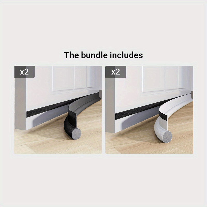 [Adjustable Door Seal] Polyurethane Adjustable Door Bottom Seal Strip | Weatherstrip Under Door Draft Stopper, Anti-Cold One Side Gap Blocker, Foam Weather Strip for Home Insulation and Energy Saving
