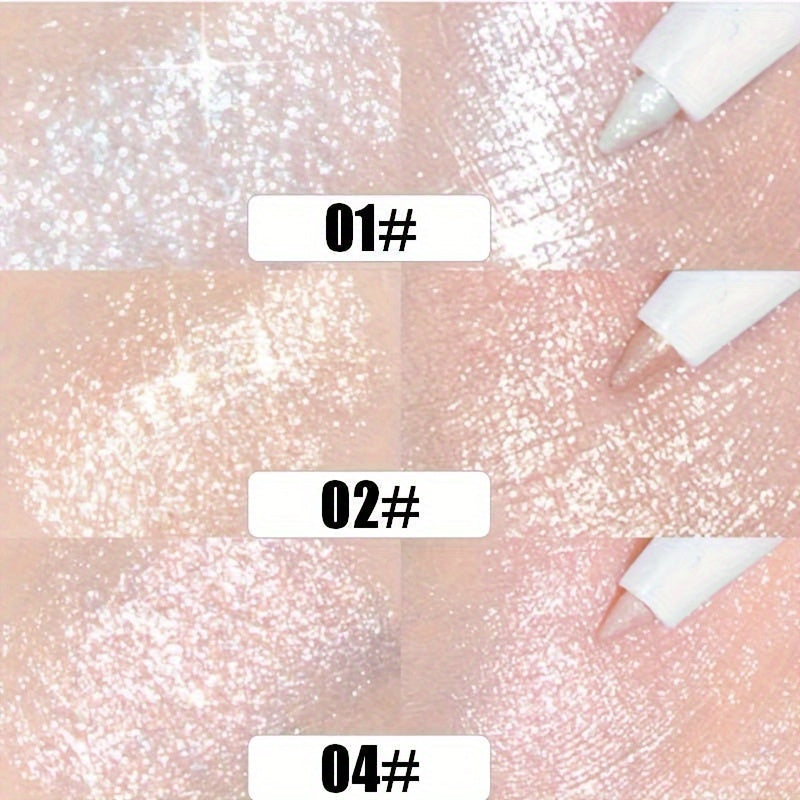 Dazzling Diamond Glitter Eyeliner Pen - Eyeshadow with Liquid Shimmer, Waterproof Highlighter, Nude Makeup, Long-Lasting, Easy to Apply, and Smudge-Proof