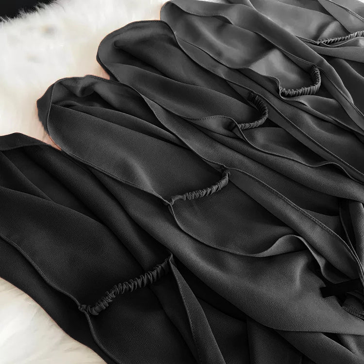 Solid Color Chiffon Scarf Women's Instant Hijab Long Shawl Scarf Lightweight Hair Sleeping Wrap