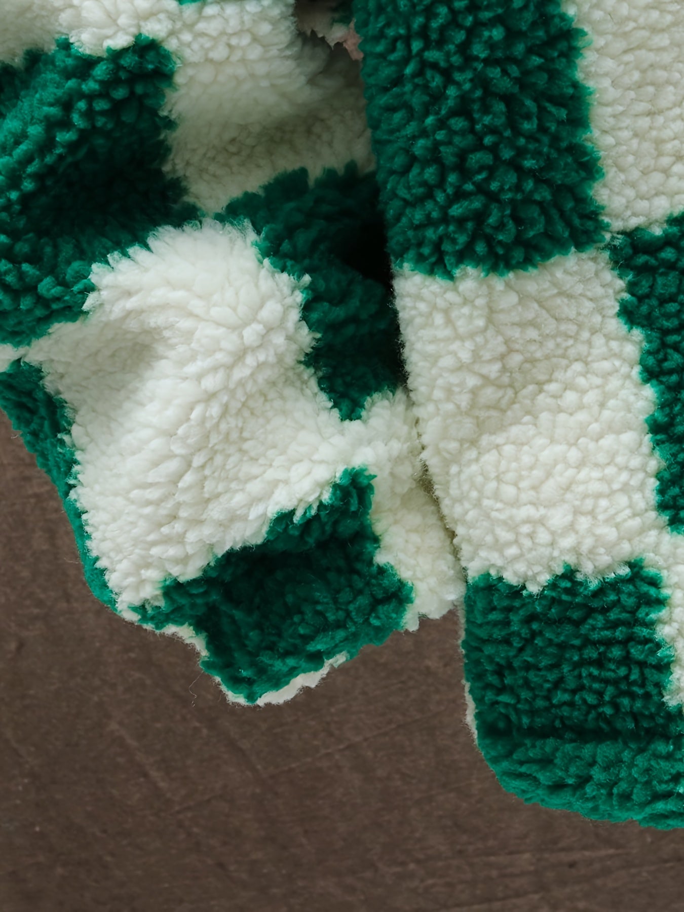 Men'S Plush Checkered Winter Coat - Blue & White, Loose Fit, Stand Collar, Zip-Up Jacket with Drawstring Hood, Casual Style for Fall/Winter, Winter Coat