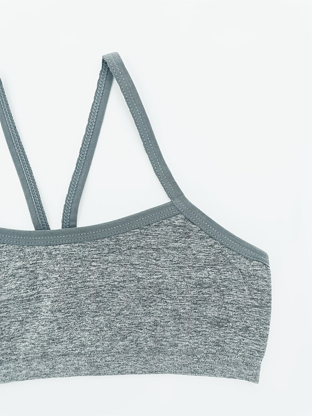 Holiday Style 4pcs Girls Training Bras Stretchy Sports Bralette Sleeveless Crops Tank Tops Underwears For 6-14 Years Old Kids