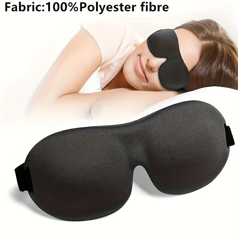 Sleep Pure Black 3D Three-dimensional Light Blocking Eye Mask 1pc, 3pcs, 5pcs, 10pcs
