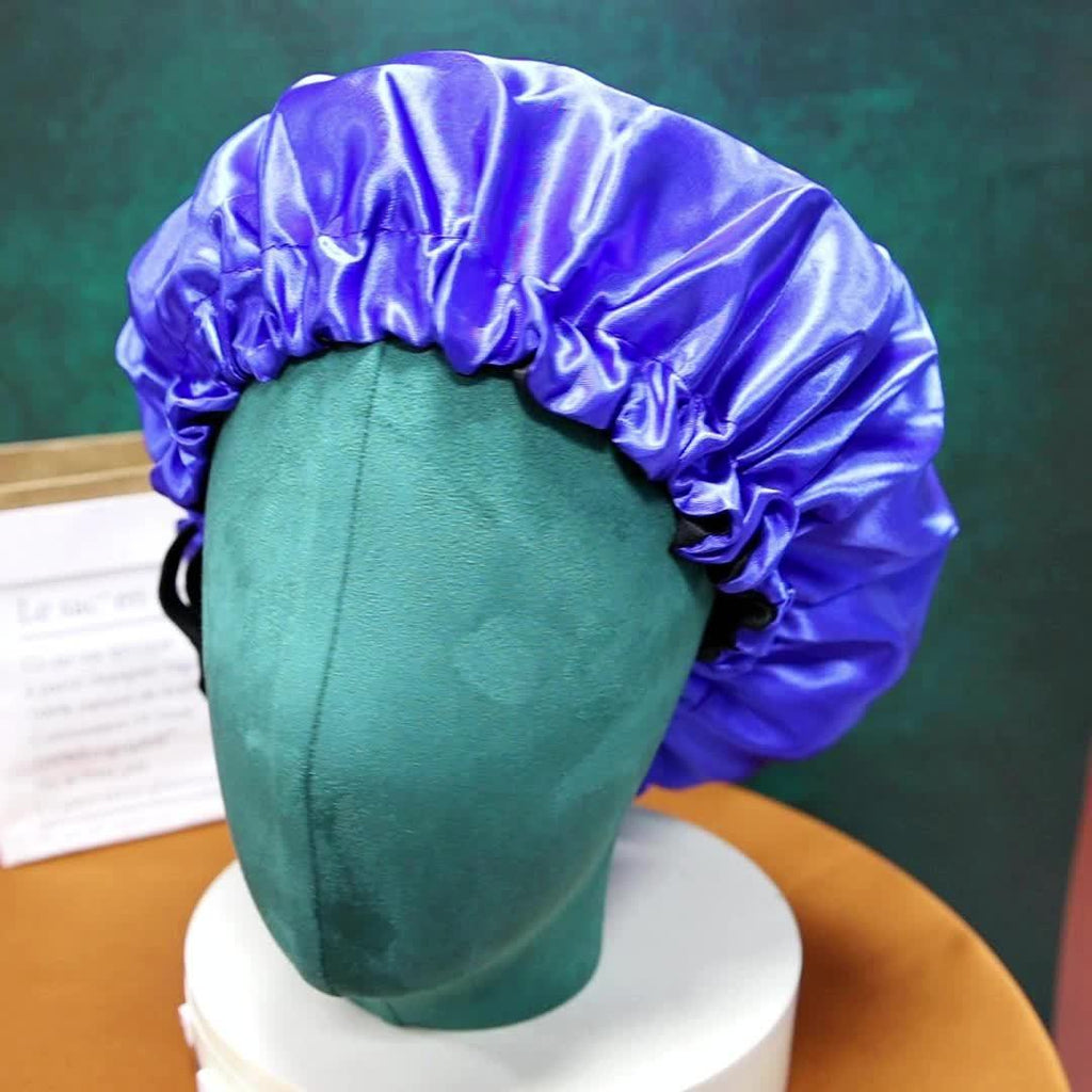 Satin Bonnet For Sleeping Adjustable Bonnet For Curly Hair Bonnets Double Layer Large Satin Lined Sleep Cap For Women