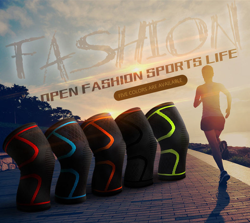 1pc AOLIKES Compression Knee Sleeve - Breathable, Non-Slip, Ideal for Running, Volleyball, Basketball, Yoga, Tennis, Football and more - Durable Polyamide & Nylon, Fitness Enthusiasts, Athletes, Fitness Accessory, Sports Gear