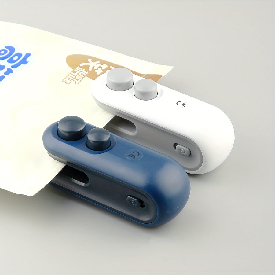 1pc Snack Bag Sealer with Magnetic Rechargeable Battery, Portable Mini Sealer for Picnics And Travel, Manual Plastic Sealing Machine, Magic Tool for Resealing Chips