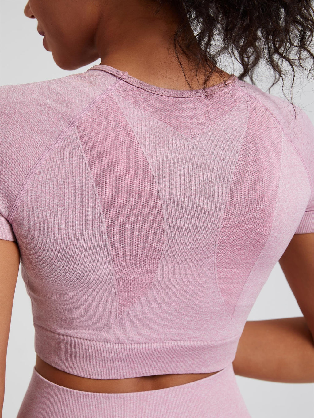 Women'S 2pcs Activewear Set - Seamless Knit Yoga Shorts & High-Waisted Fitness Shorts, Comfortable & Breathable for Gym Training, Spring/Summer/Fall