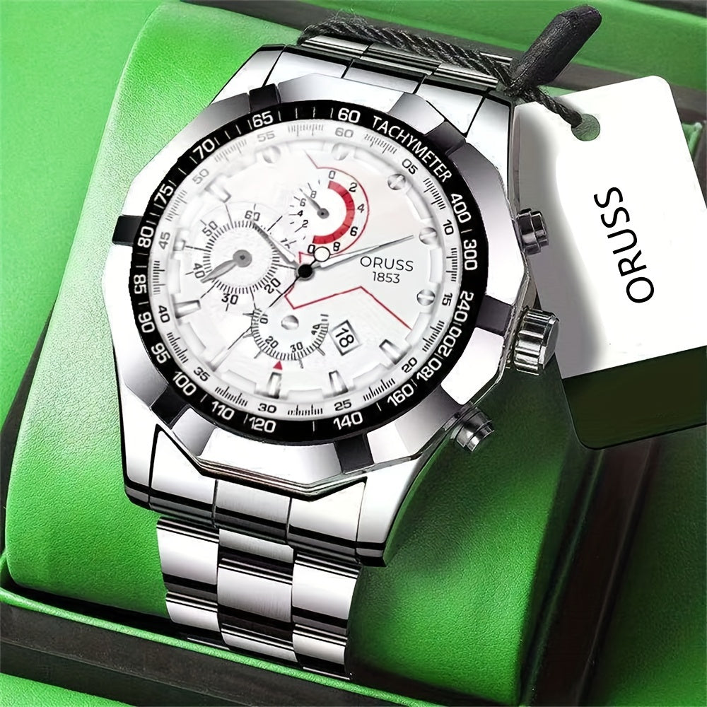 Large Dial Fashion Versatile Trend Men's Watch Waterproof Luminous Student Men's Watch, Ideal Choice For Gifts