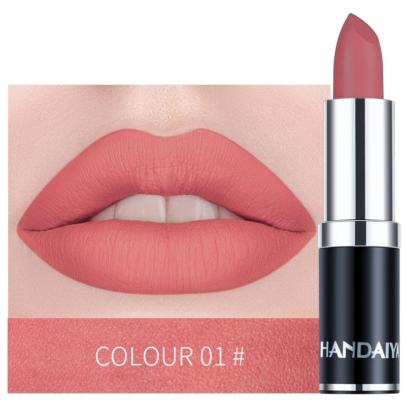 Waterproof Long Lasting Matte Lipstick Cosmetic Makeup Liquid Lip Gloss, 12 Colors Contain Plant Squalene