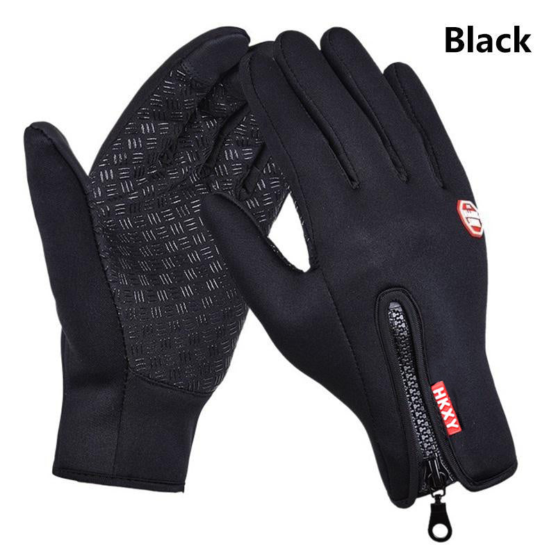 Outdoor Double Layer Touch Screen Non-slip Waterproof Windproof Sports Gloves