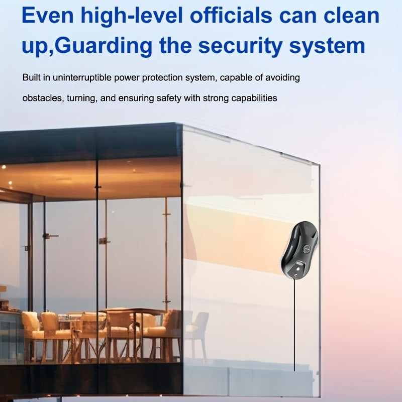 [Fully Automatic Window Cleaning] Remote-controlled intelligent window cleaning robot, automatically plans routes, strong suction power to prevent falling, worry-free for home use., Smart Home Appliance, Compact Design, Relia