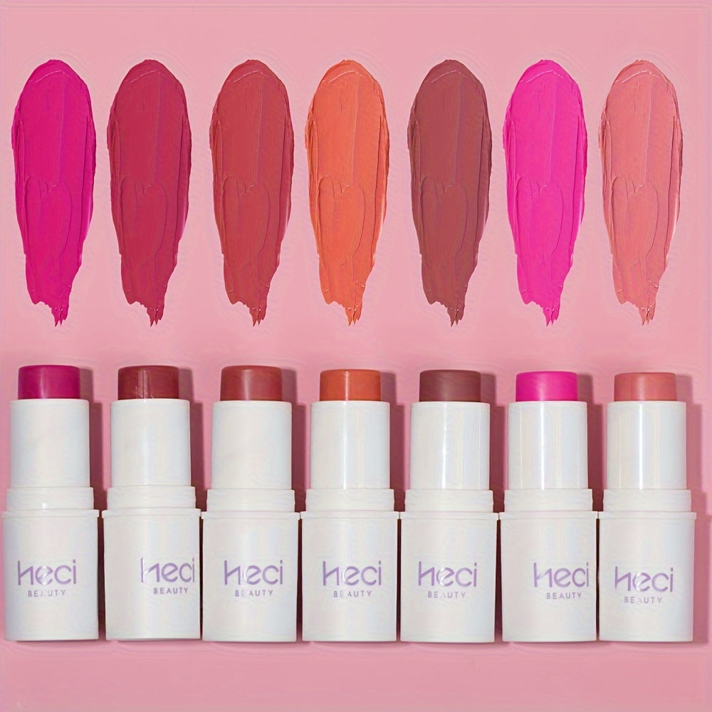 3-in-1 Waterproof Makeup Stick: Blush, Eyeshadow, Lipstick - Lasts All Day, Moisturizes & Brightens in Berry, Coral, Pink