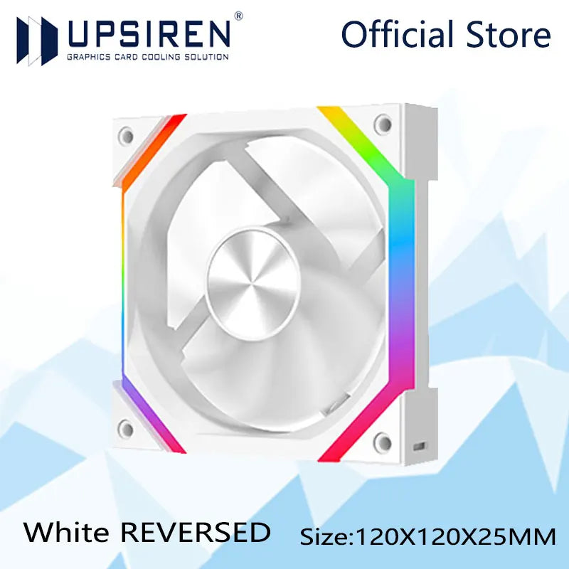 UPSIREN ZF-120 Computer Chassis Fan 12cm ARGB 4 Pin PWM Quiet Cooling Fan 12V Large Air Volume 45CFM/600-1500RPM