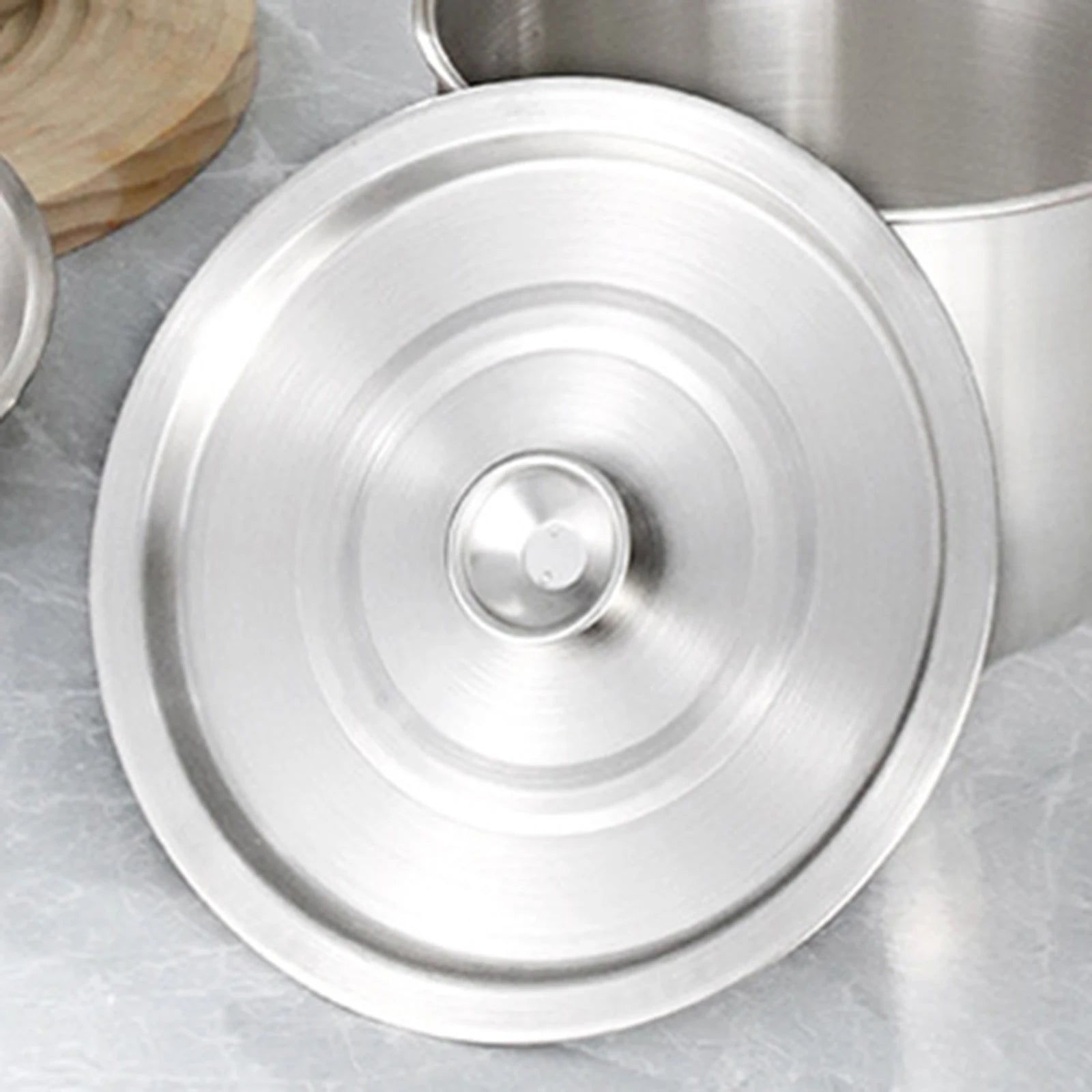 Portable Cooking Pot Soup Pot Home Oil Pot Stainless Steel Camping Pot with Lid Handle for Cooking Home Commercial