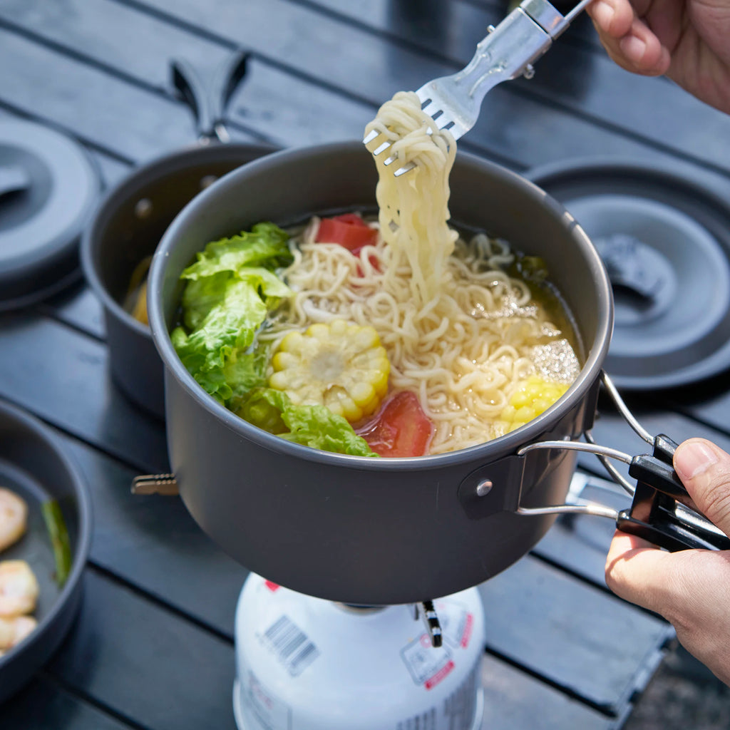 Pandatou Big2.6L High Quality Portable Aluminum Pot Camping Tourism Cooker Equipment Folding Easy Equiped Outdoor Large Capacity