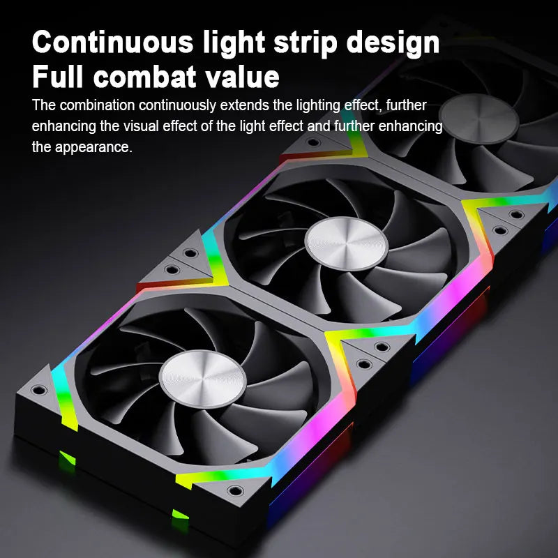 UPSIREN ZF-120 Computer Chassis Fan 12cm ARGB 4 Pin PWM Quiet Cooling Fan 12V Large Air Volume 45CFM/600-1500RPM