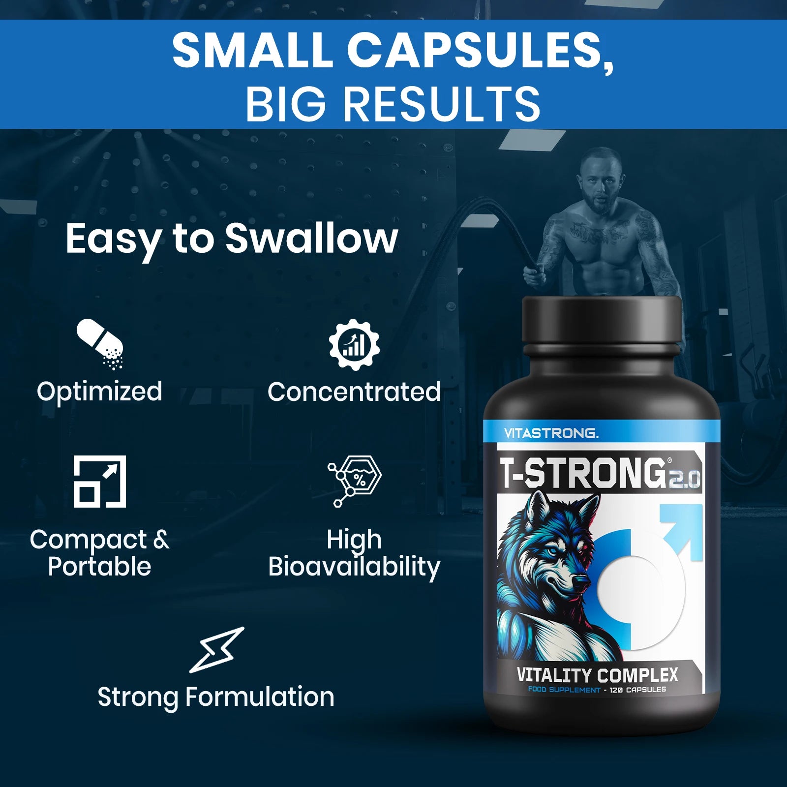 Peruvian Maca with Arginine, Taurine and Zinc, High Dosage Strong Complex Vitality, 120 Capsules Black Maca Extra Strong Enriched Greek Hay, Ginkgo, Ginseng and Vitamin B6, Male Supplement