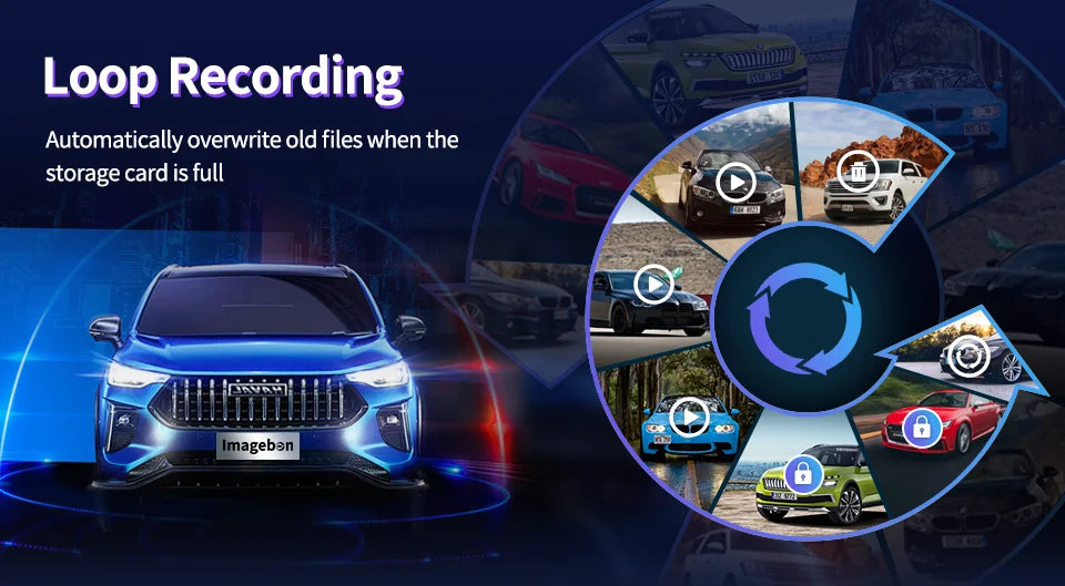 Imagebon H70K 11.4" 4K Dashcam Wireless CarPlay & Android Auto Dual Recording WiFi GPS Navigation AI Voice Night Vision Car DVR