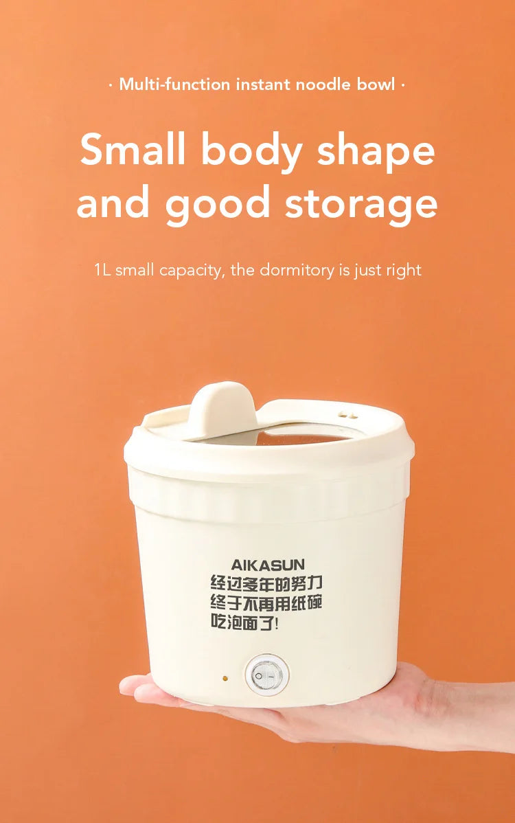 Electric Cooking Pot 450W Pot Multifunctional Rice Cooker Hot Pot Instant Noodles Porridge Omelette Quick Food Pot Frying Pan