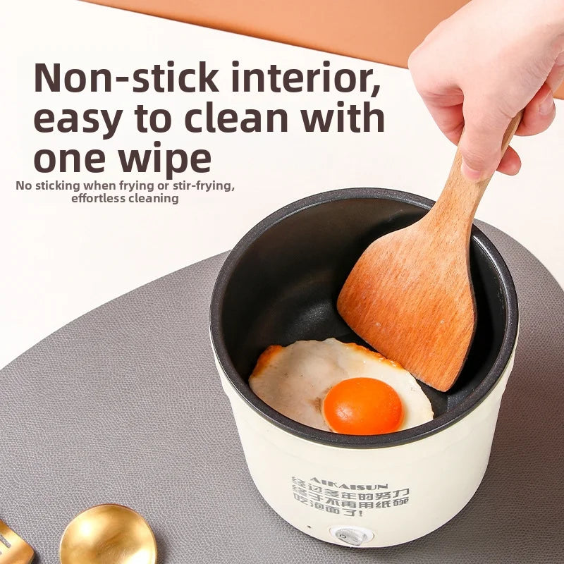 Electric Cooking Pot 450W Pot Multifunctional Rice Cooker Hot Pot Instant Noodles Porridge Omelette Quick Food Pot Frying Pan