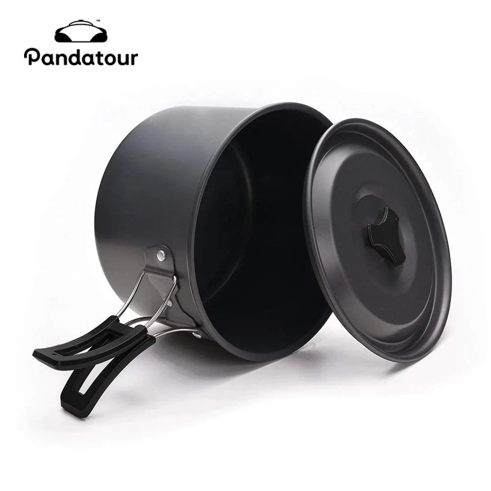 Pandatou Big2.6L High Quality Portable Aluminum Pot Camping Tourism Cooker Equipment Folding Easy Equiped Outdoor Large Capacity