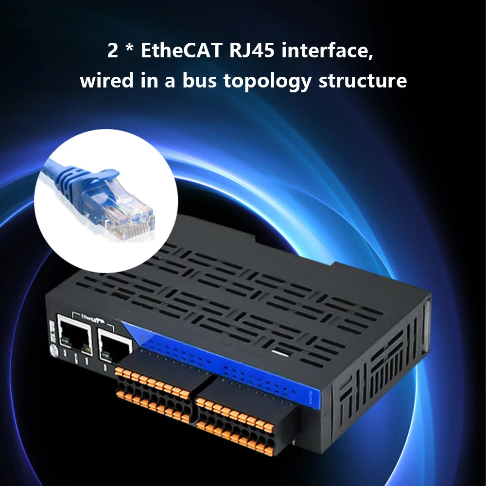 EDS-32A Bus Controller EtherCAT Remote I/O Module Ethernet Communication Analog PLC Module 16 Digital Input &16 Digital Output