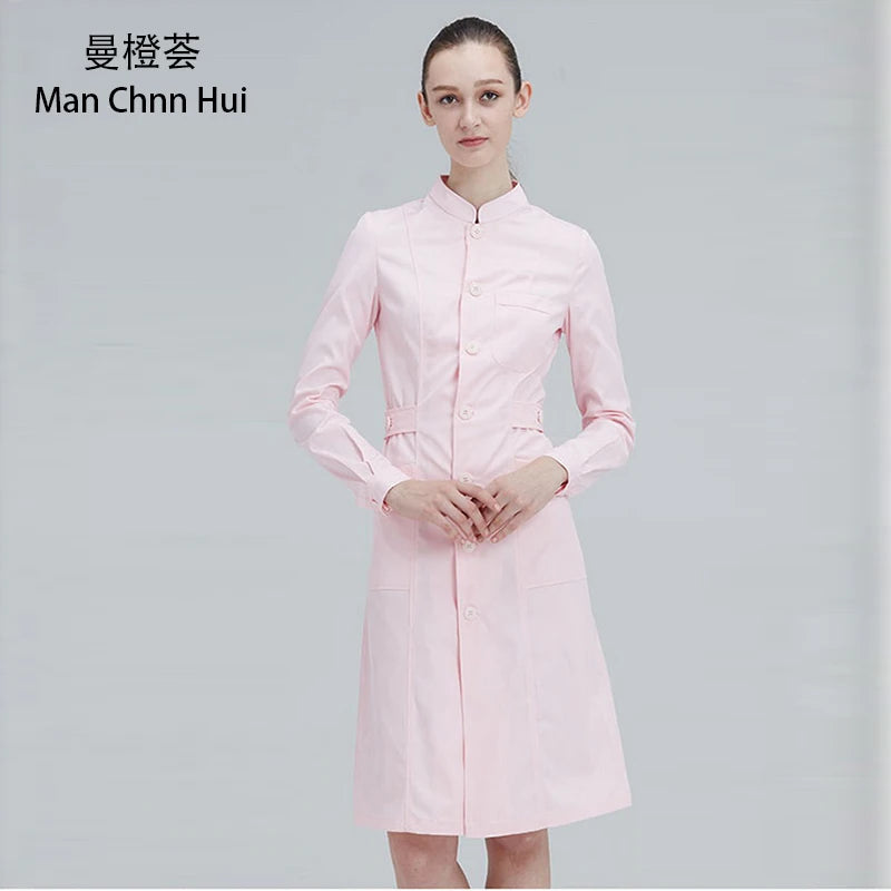 laboratory clothing lab coats beauty salonSlim Multicolour gown Overalls lab coat women scrubs uniform clinical uniform لابكوت