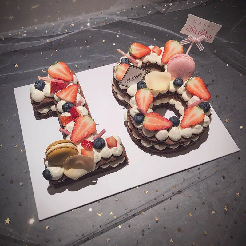 PET 0-8 Numbers Cake Mold Cake Decorating Tools Confeitaria Maker Birthday Cake Tools Pastry Mold For Baking 4/6/8/10/12/14inch