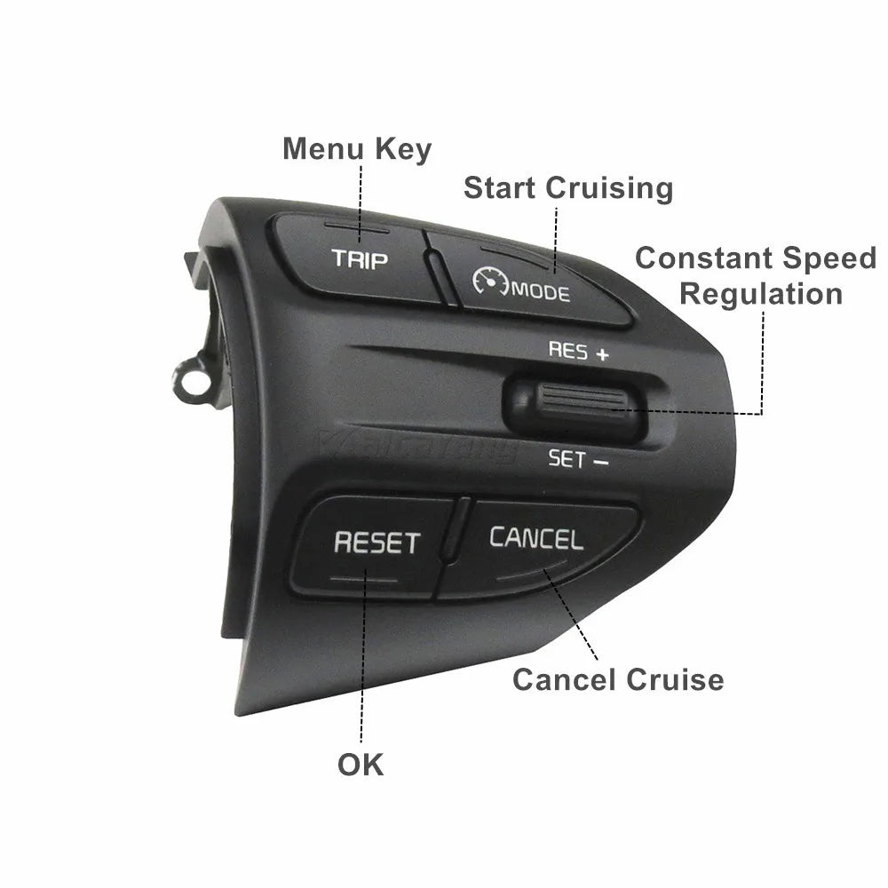 Steering Wheel Button For KIA K2 RIO 2017 2018 2019 2020 2021 RIO X LINE Buttons Bluetooth Phone Cruise Control Volume .