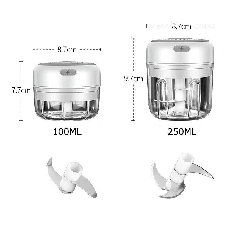 Electric Mini Garlic Masher USB Garlic Chopper Machine Ginger Vegetable Crusher Food Vegetable Processor Chili Chopper Masher