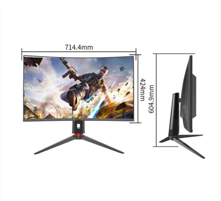 Gaming Desktop 32 Inch PC Speaker 165Hz 1ms RGB LED Lights MVA  Curved Gaming Monitor