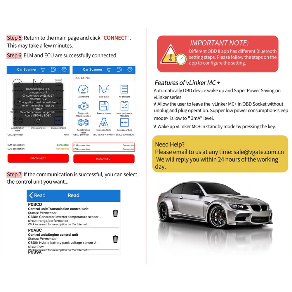 Vgate Vlinker MC V2.2 iCar Pro Bluetooth 4.0 WIFI OBD2 Scanner For Android IOS Auto Code Reader OBDII Tool PK V1.5 ELM327