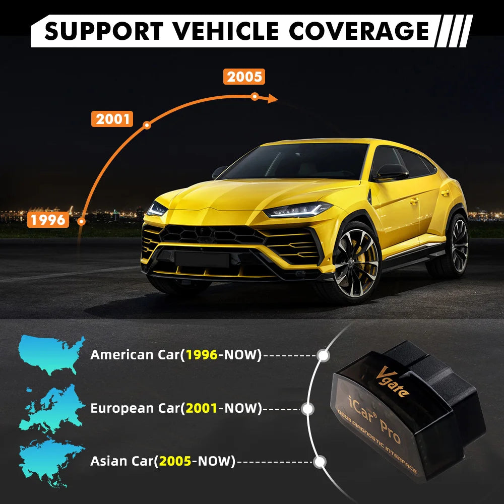 Vgate Vlinker MC V2.2 iCar Pro Bluetooth 4.0 WIFI OBD2 Scanner For Android IOS Auto Code Reader OBDII Tool PK V1.5 ELM327