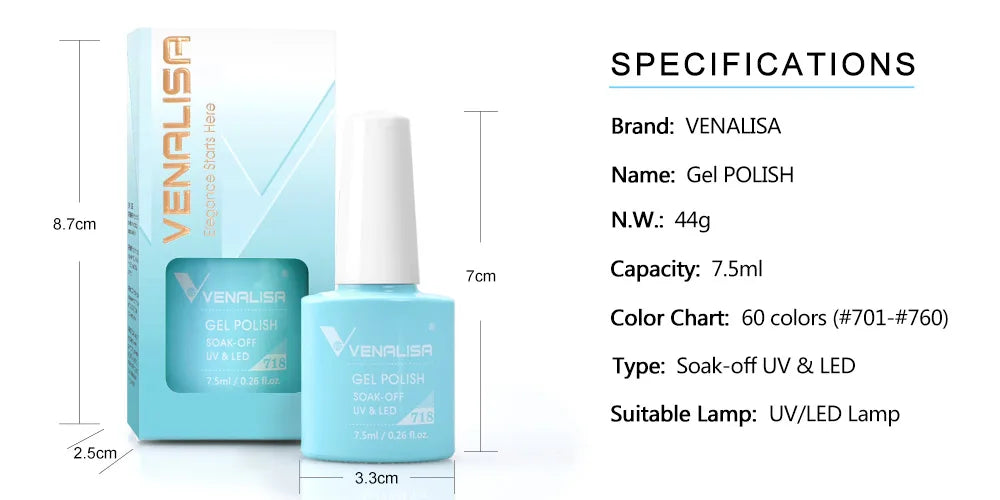 VENALISA Matte Top Coat CANNI Nail Art Design High Quality UV LED Base Coat No Sticky Layer Top Coat, Soak off Matt Topcoat