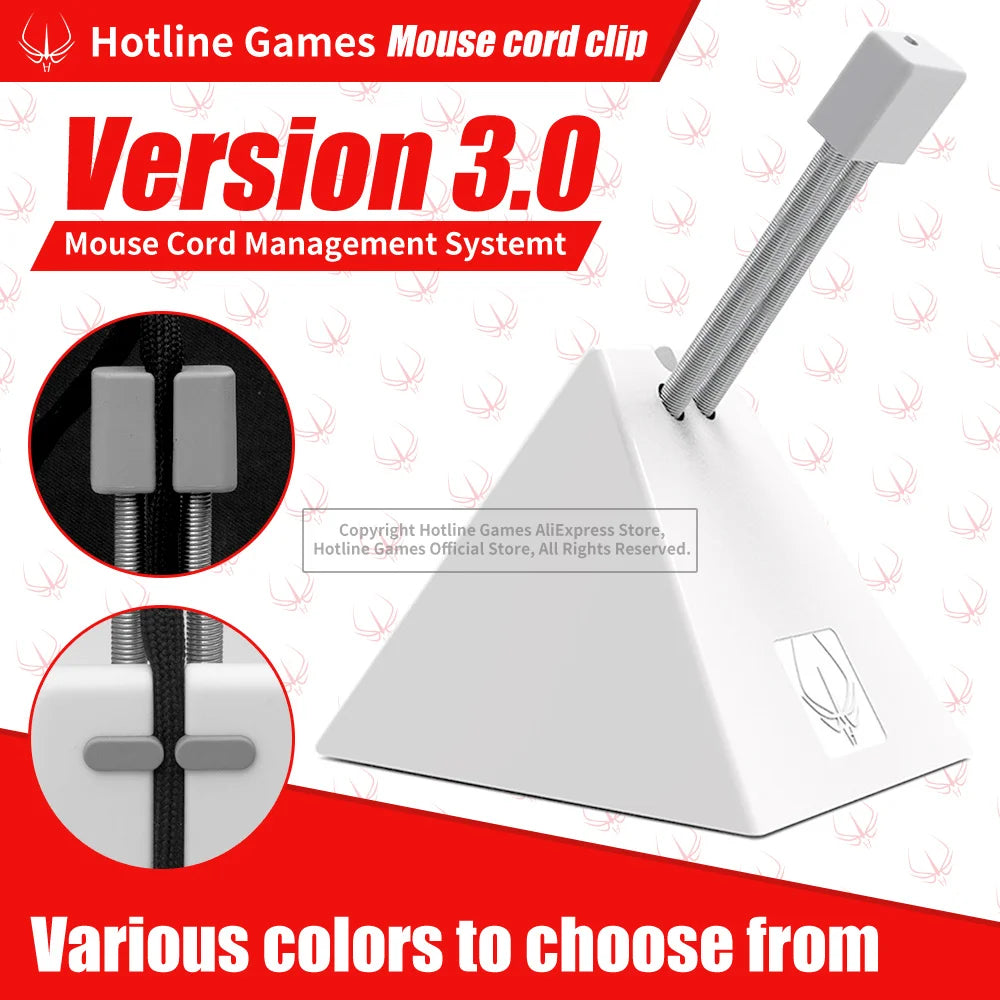 Hotline Games 3.0 Gaming Mouse Cord Clip for Zowie Esports FPS Logitech Razer Game Mouse Bungee Cable Winder