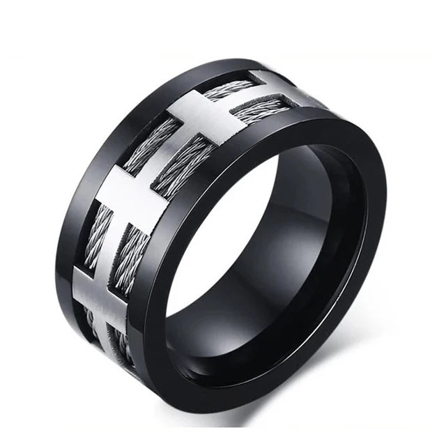 Black Male Unique Ring Wedding Band Tungsten Carbide Ring 12.5mm Man Anniversary Jewelry Size 9# 10# 11# 12#
