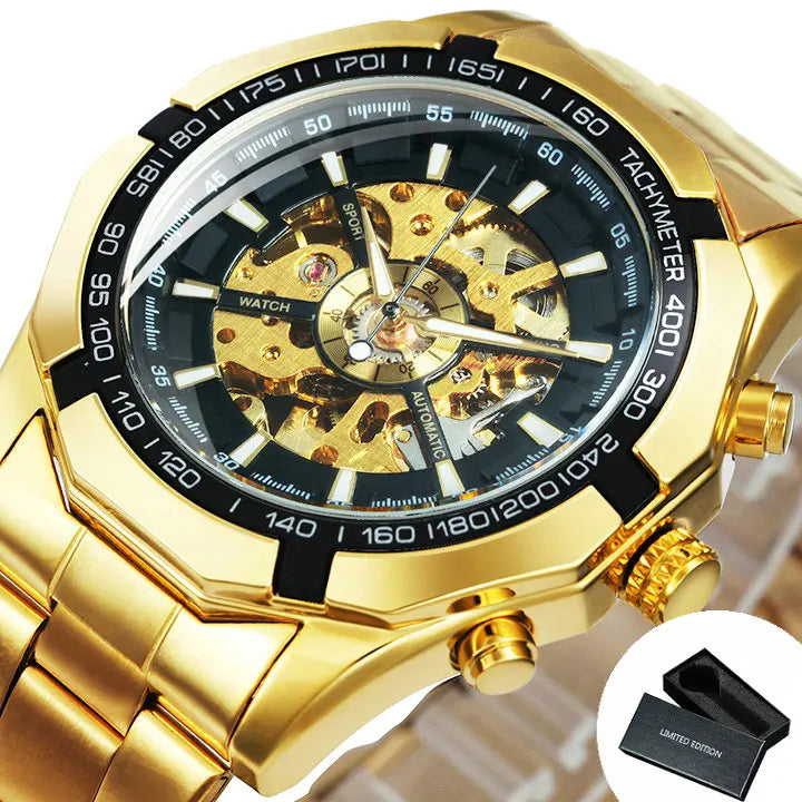 Winner Watch Men Skeleton Automatic Mechanical Watch Gold Skeleton Vintage Man Watch Mens Watches Top Brand Luxury часы мужские