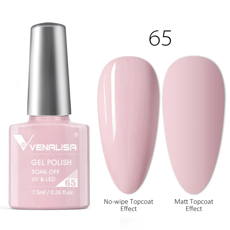 Venalisa Tempered No Wipe Top Coat Base Gel Top Coat Matte Top Nail Gel 7.5ML All Nails Base&Top Gel neon color nail polish gel