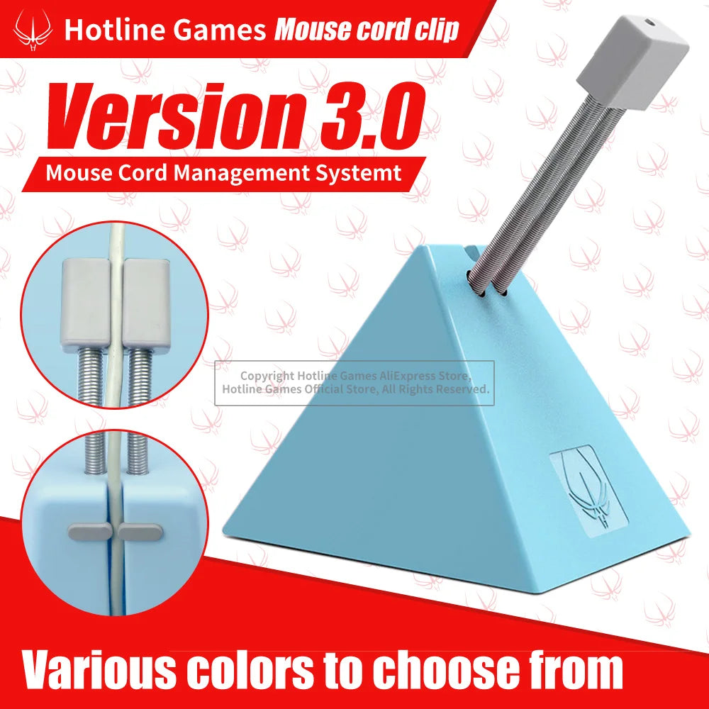 Hotline Games 3.0 Gaming Mouse Cord Clip for Zowie Esports FPS Logitech Razer Game Mouse Bungee Cable Winder