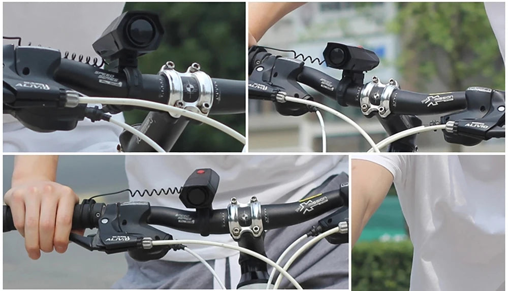 Bicycle Bell Cycling Horns Electronic Bike Bicycle Handlebar Ring Bell Horn Strong Loud Air Alarm Bell Sound Bike Horn Safety