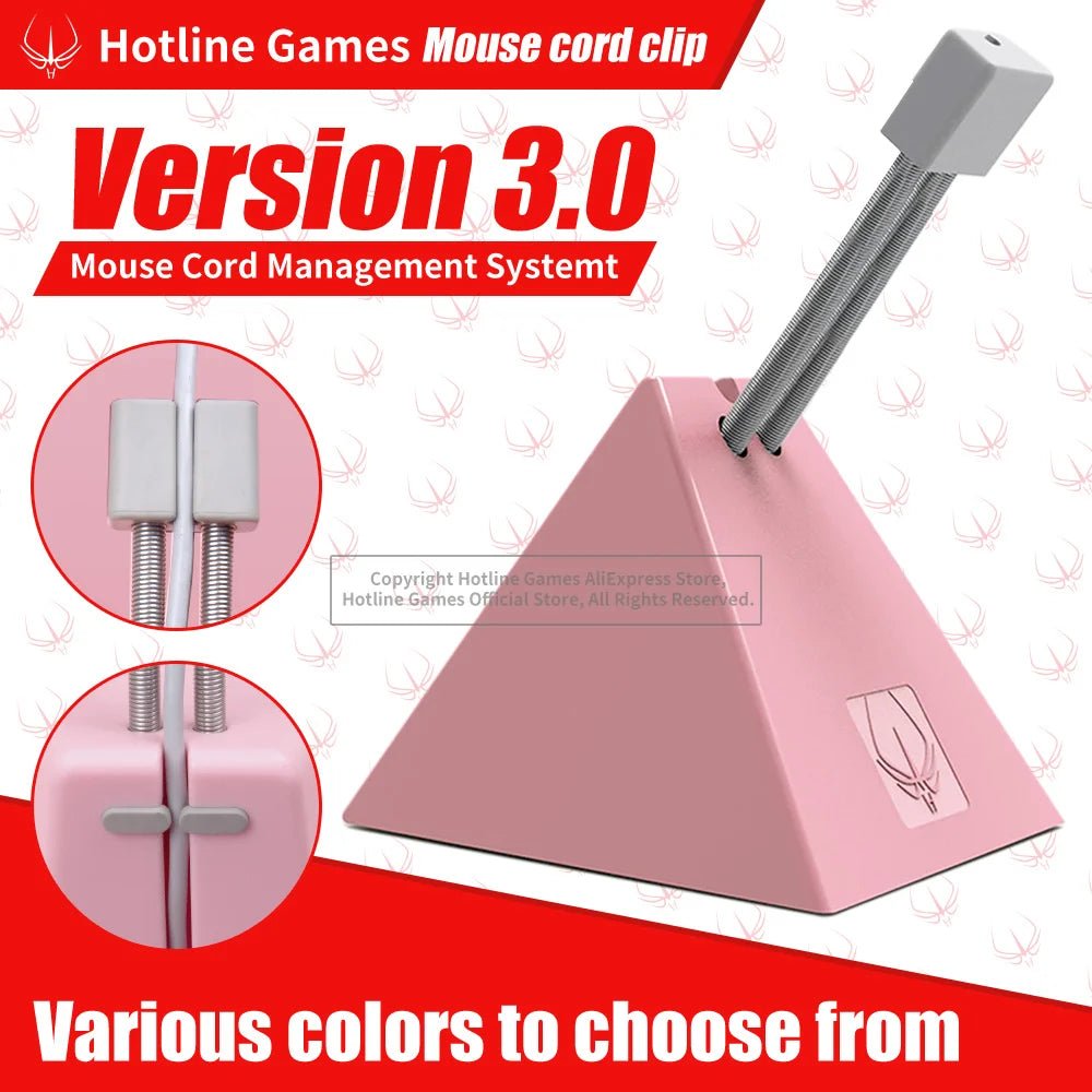 Hotline Games 3.0 Gaming Mouse Cord Clip for Zowie Esports FPS Logitech Razer Game Mouse Bungee Cable Winder