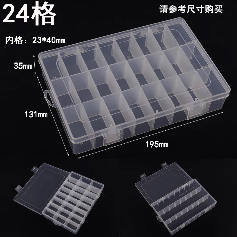 New 10 Slots Cells Colorful Portable Jewelry Tool Storage Box Container Ring Electronic Parts Screw Beads Organizer Plastic Case